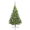 vidaXL Kunstig Forh&aring;ndsopplyst Juletre med 300 LED gr&oslash;nn 210 cm PVC