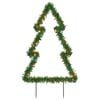 vidaXL Julelysdekorasjon med plugger tre 80 LEDs 60 cm