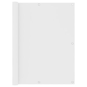 vidaXL Balkongskjerm hvit 120x500 cm oxfordstoff