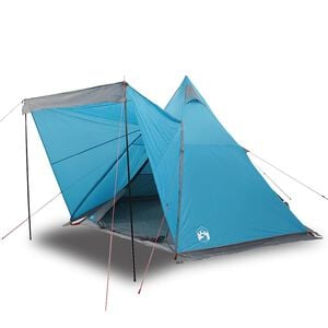 vidaXL Familietelt tipi for 6 personer bl&aring; vanntett