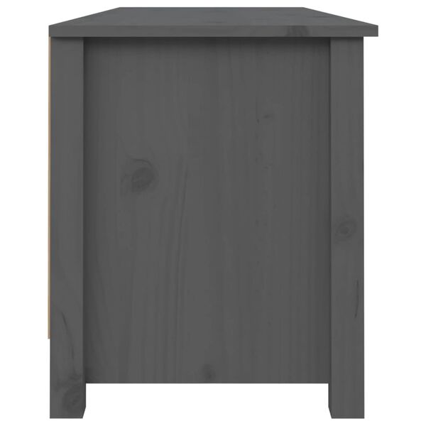 vidaXL Skobenk gr&aring; 110x38x45,5 cm heltre furu