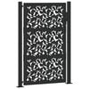 vidaXL Hageport svart 100x150 cm st&aring;lbladdesign