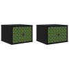 vidaXL Vegghengt nattbord GELEEN 2 stk. Svart eik 36 x 33 x 25 cm