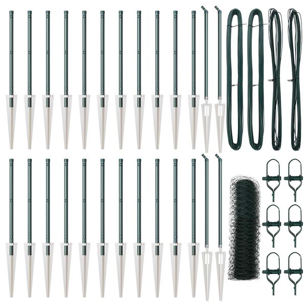 vidaXL Gjerdep&aring;le gr&oslash;nn 50 x 1 m (36 mm mesh) St&aring;l og PVC