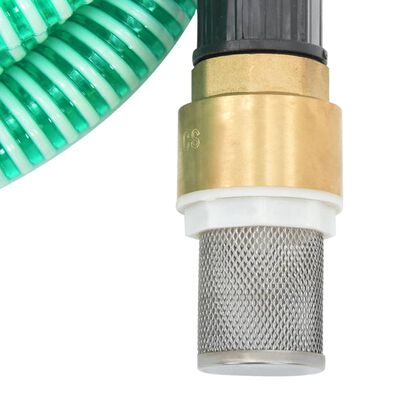 vidaXL Sugeslange med messingkoblinger grønn 1,1" 4 m PVC
