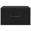 vidaXL Nattbordskap med skuff Svart Eik 35 x 35 x 20 cm Konstruert tre