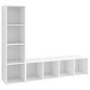 vidaXL TV-benker 2 stk hvit 142,5x35x36,5 cm konstruert tre