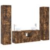 vidaXL Baderomsinnredningssett 5 stk. R&oslash;kt Eik 33 x 34,5 x 160 cm