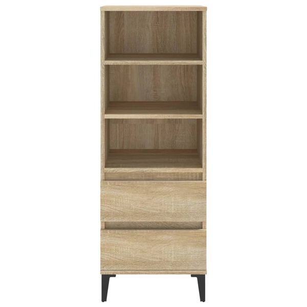 vidaXL Highboard sonoma eik 40x36x110 cm konstruert tre
