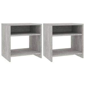 vidaXL Nattbord 2 stk betonggr&aring; 40x30x40 cm konstruert tre