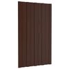 vidaXL Takpanel 36 stk. Brun 80 x 45 cm Galvanisert st&aring;l