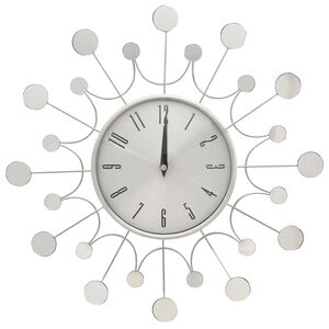 vidaXL Veggklokke s&oslash;lv 40 cm metall