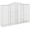 vidaXL Gabionkurv buet 300x50x180/200 cm galvanisert jern