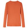 T-skjorte for barn med lange ermer brent oransje 116