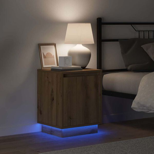 vidaXL Nattbordskap Artisan Eik 39 x 34,5 x 50 cm Konstruert tre