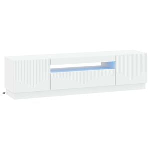 vidaXL LED TV-skap Hvit Konstruert tre