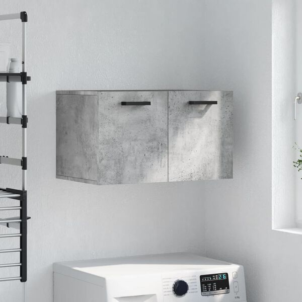 vidaXL Veggskap betonggr&aring; 60x36,5x35 cm konstruert tre