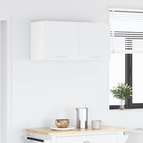 vidaXL Hengende skap med lagring Hvit 80 x 31 x 40 cm Konstruert tre