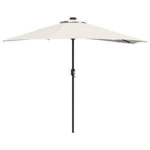 vidaXL Hageparasol sand 294 x 150 x 224 cm Polyester og st&aring;l