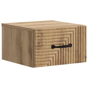 vidaXL Vegghengt Nattbord Artisan eik 34,5 x 33 x 20 cm Konstruert tre