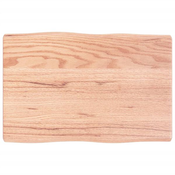 vidaXL Bordplate lysebrun 60x40x(2-4)cm behandlet heltre naturlig kant