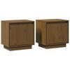vidaXL Nattbord 2 stk honningbrun 40x30x40 cm heltre furu