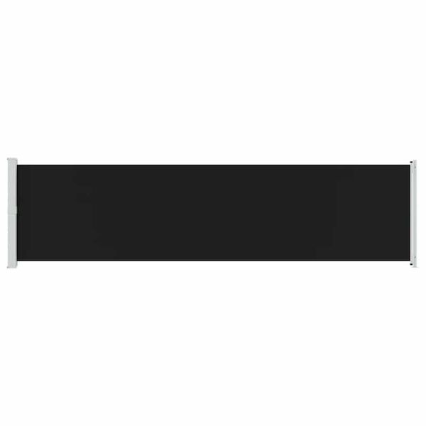 vidaXL Uttrekkbar sidemarkise 600x160 cm svart