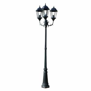 vidaXL Hagelampe 3-armet 230 cm m&oslash;rkegr&oslash;nn/svart aluminum
