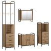 vidaXL Baderomsskapsett 4 stk. Artisan eik 40 x 36 x 200,5 cm