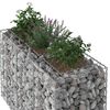 vidaXL Gabion hevet seng s&oslash;lv 130 x 50 x 80 cm Galvanisert St&aring;l
