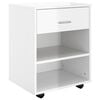 vidaXL Rulleskap h&oslash;yglans hvit 46x36x59 cm konstruert tre