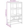 vidaXL Highboard antrasitt 68x39x111,5 cm stål