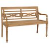 vidaXL Batavia benk med antrasitt pute 150 cm heltre teak
