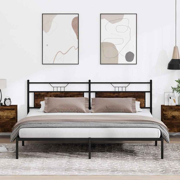 vidaXL Sengeramme uten madrass madrass r&oslash;kt eik 200x200 cm