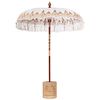 vidaXL Balinesisk parasoll med base Krem 185 x 185 x 260 cm