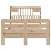 vidaXL Seng med bokhylle uten madrass 135x190 cm heltre furu