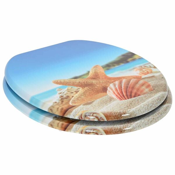 vidaXL Toalettsete Lys bl&aring; 44 x 38 cm MDF-plater