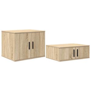 vidaXL Oppbevaringsskap 2 stk. Sonoma eik 127 x 41 x 40 cm