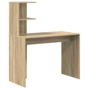 vidaXL Skrivebord Sonoma eik 102 x 50 x 124 cm Konstruert tre