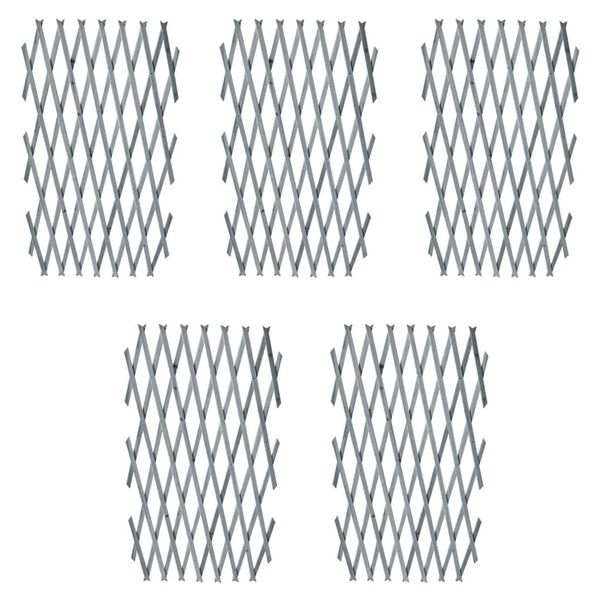 vidaXL Espaliergjerde 5 stk heltre gran 180x90 cm gr&aring;