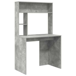 vidaXL Skrivebord Betonggr&aring; 91 x 50 x 149 cm Konstruert tre