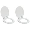 vidaXL Myk-lukking toalettsete 2 stk. Hvit 44 x 38 cm MDF-plater