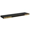 vidaXL Flytende vegghyller 2 stk svart 90x23,5x3,8 cm MDF