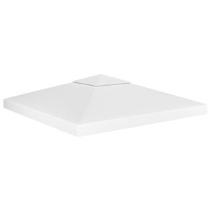 vidaXL Dobbel toppduk til paviljong 310 g/m&sup2; 3x3 m hvit
