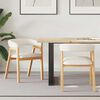 vidaXL Spisestoler 2 pcs Naturlig 54 x 57 x 73 cm Massiv gummitre