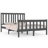 vidaXL Sengeramme gr&aring; heltre furu 135x190 cm Double