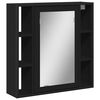 vidaXL Speilskap til baderom svart 60x16x60 cm sponplate
