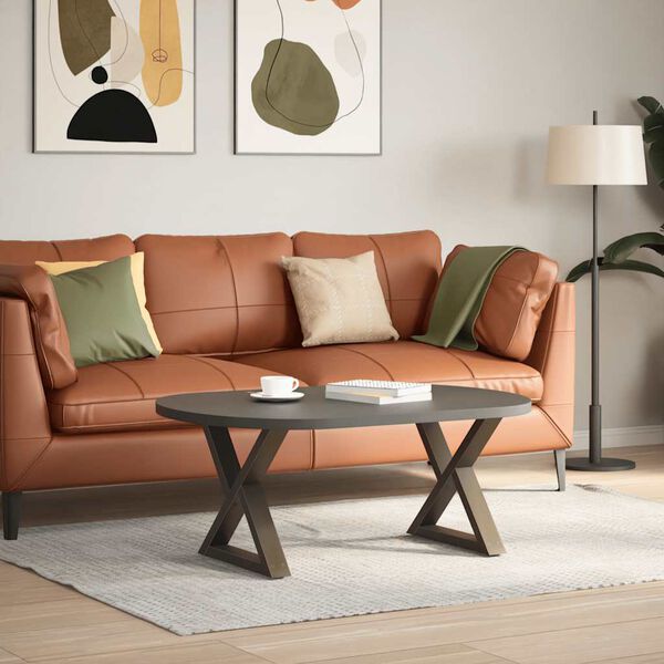 vidaXL Salongbordben 2 stk naturst&aring;l 50x(42-43,3) cm st&aring;l