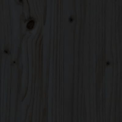 vidaXL Uttrekkbar dagseng svart 2x(80x200) cm heltre furu