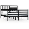 vidaXL Sengeramme svart 150x200 cm King Size heltre